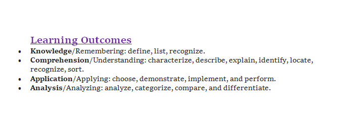 Learning Outcome
